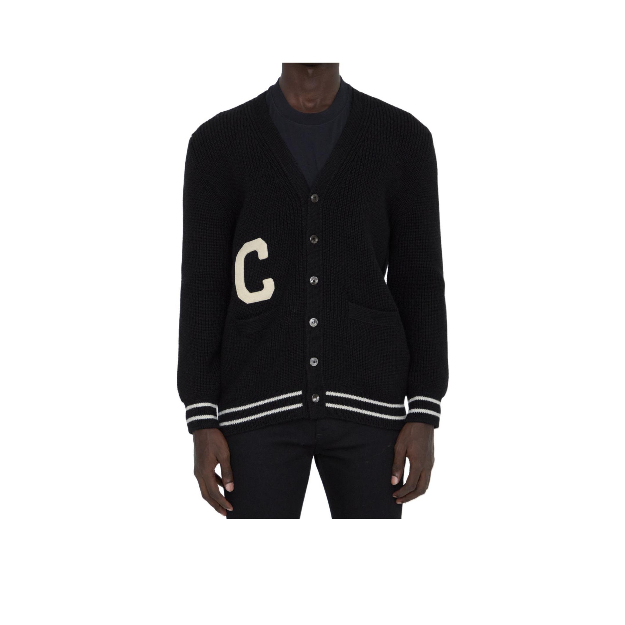 Celine Celine Logo Knit Cardigan Size XL Size US XL / EU 56 / 4 - 8 Thumbnail