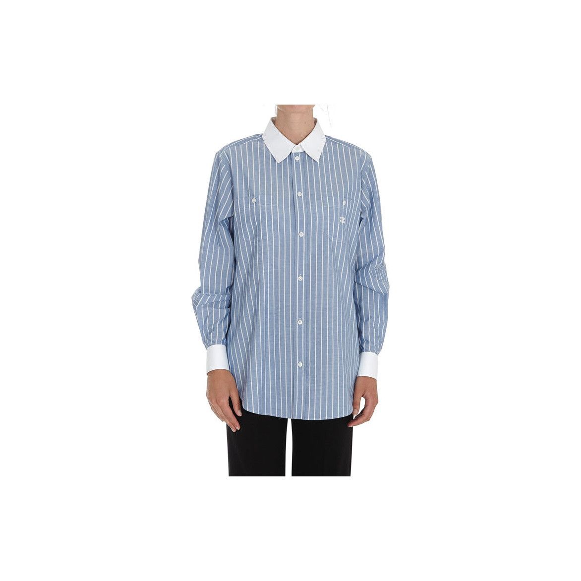 Celine Celine Striped Cotton Button Up Shirt 38 Size S / US 4 / IT 40 - 6 Thumbnail