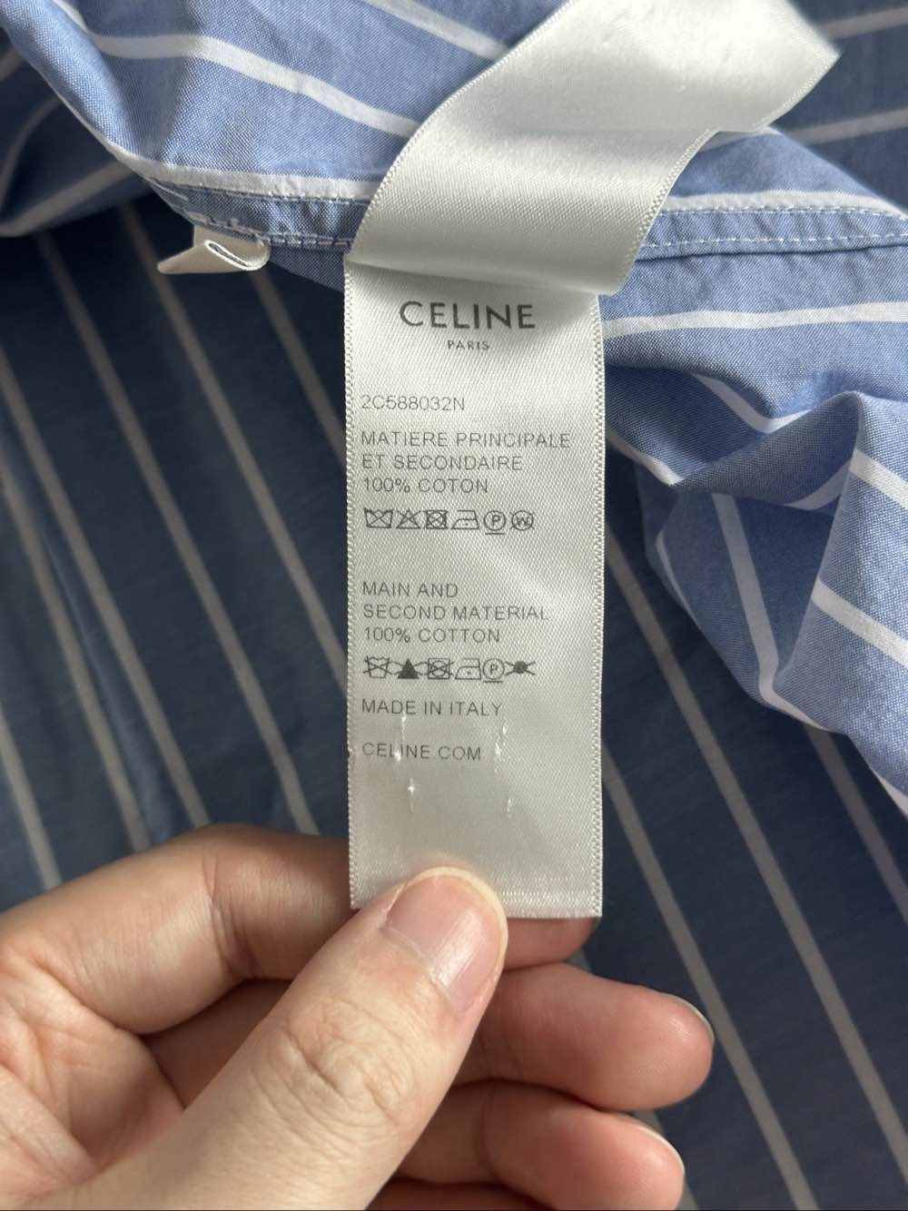 Celine Celine Striped Cotton Button Up Shirt 38 Size S / US 4 / IT 40 - 5 Thumbnail