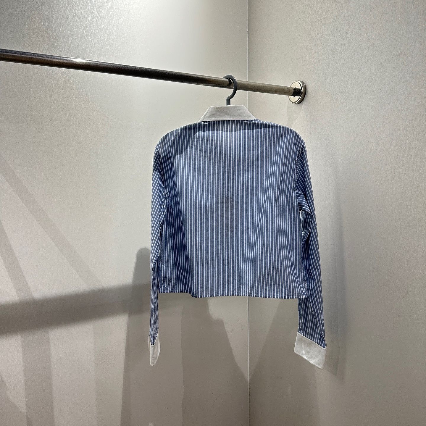 Celine CELINE Striped Embroidered Logo Button Up Shirt Size 34 Size XS / US 0-2 / IT 36-38 - 2 Thumbnail