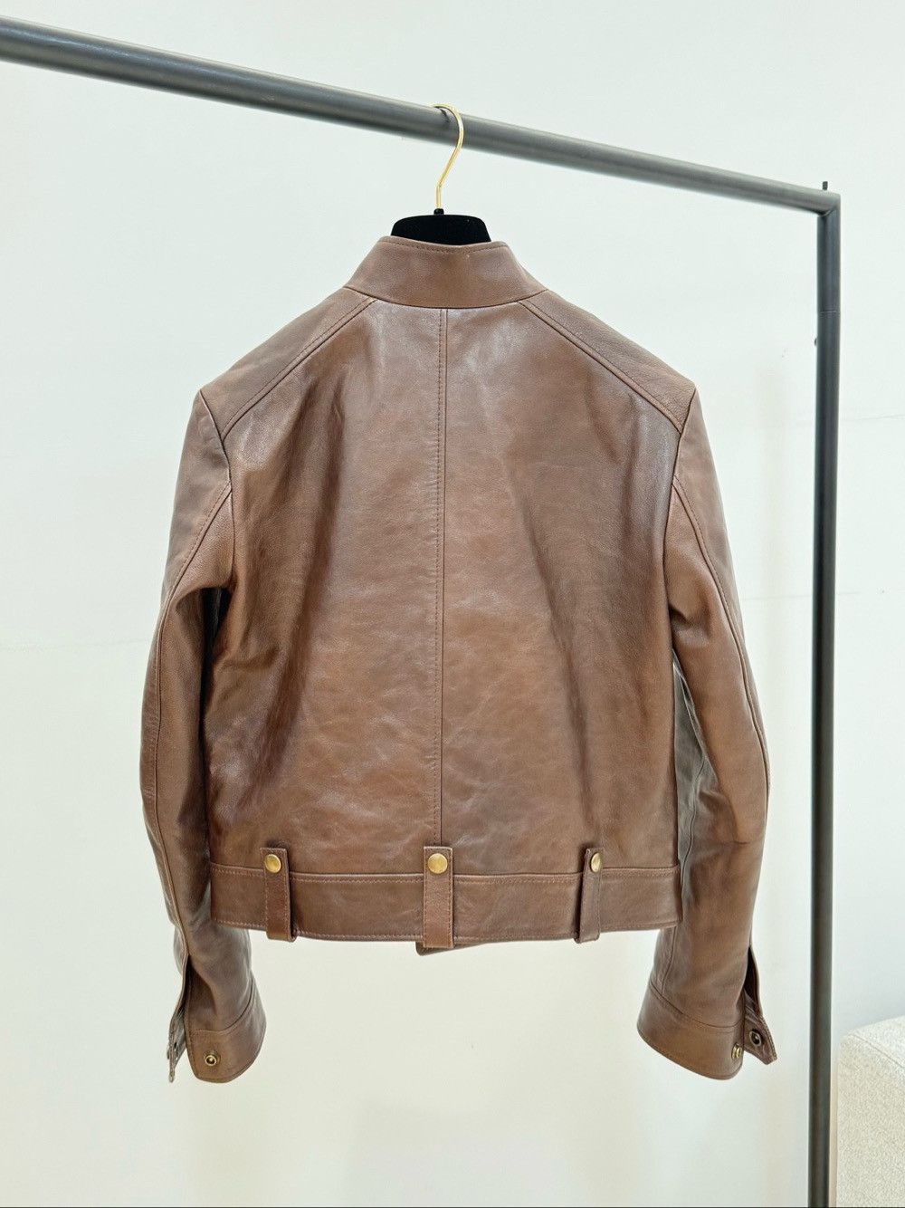 Celine Celine Brown Leather Jacket Size 36 Size XS / US 0-2 / IT 36-38 - 2 Thumbnail
