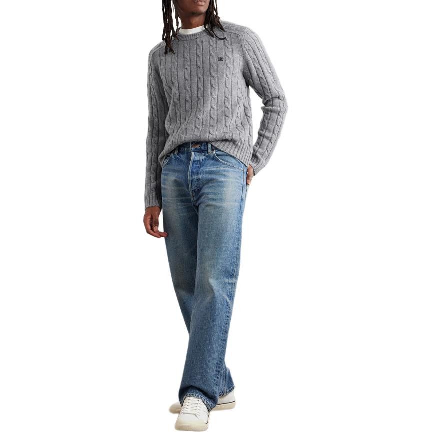 Celine CELINE Triomphe Cable Knit Elbow Patch Sweater Size XL Size US XL / EU 56 / 4 - 7 Thumbnail