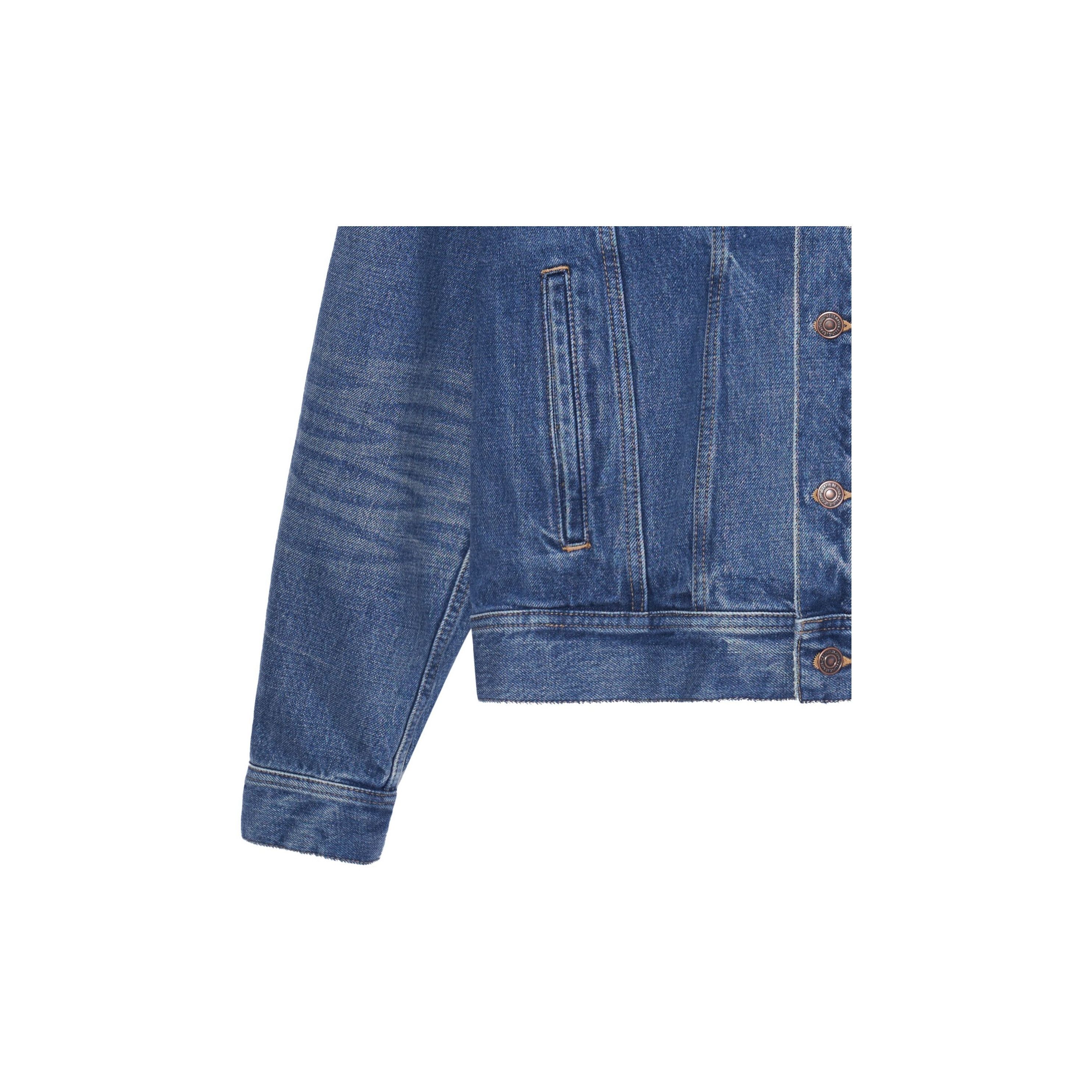 Celine CELINE Logo Hoodie Denim Jacket Size S Size US S / EU 44-46 / 1 - 7 Thumbnail