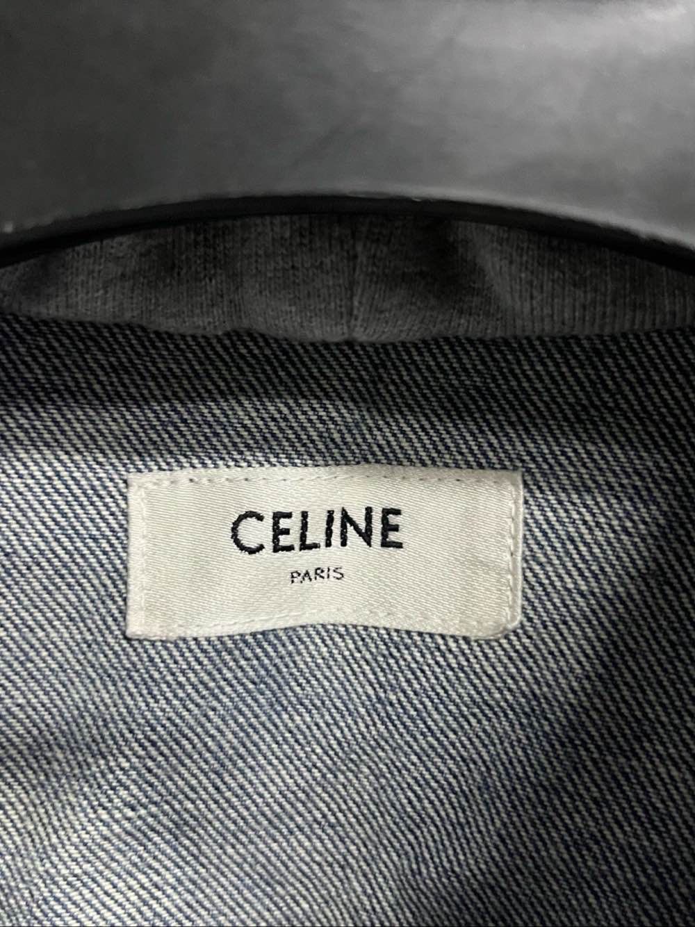 Celine CELINE Logo Hoodie Denim Jacket Size S Size US S / EU 44-46 / 1 - 3 Thumbnail