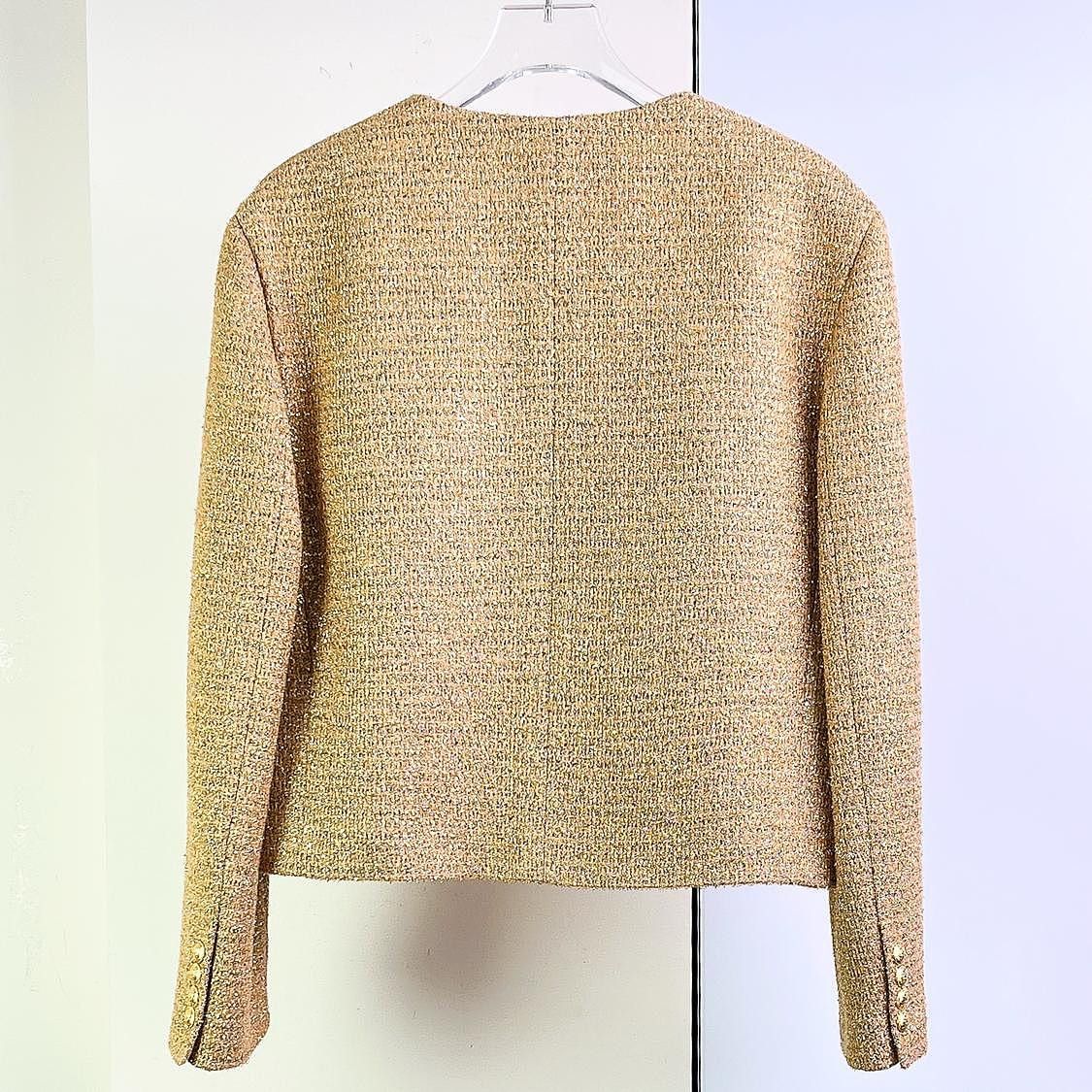 Celine Celine Gold Shimmer Jacket Size 40 Size M / US 6-8 / IT 42-44 - 2 Thumbnail