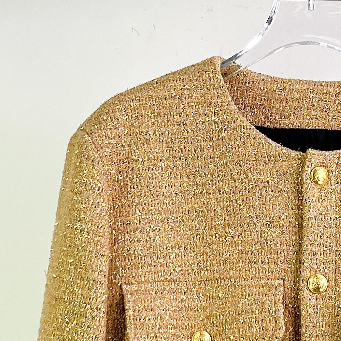 Celine Celine Gold Shimmer Jacket Size 40 Size M / US 6-8 / IT 42-44 - 5 Thumbnail