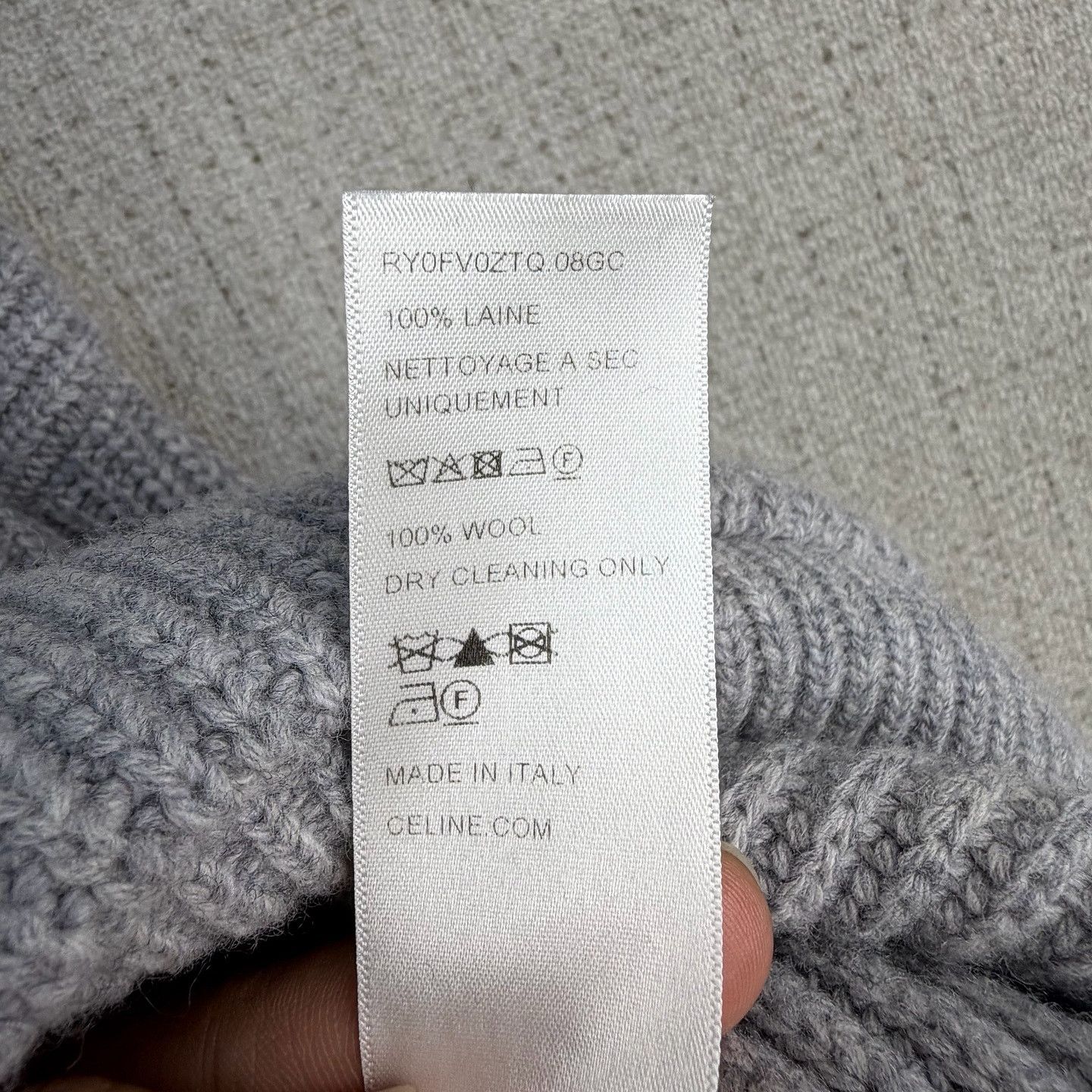 Celine Celine Triomphe Logo Wool Hoodie Size XL Size US XL / EU 56 / 4 - 4 Thumbnail