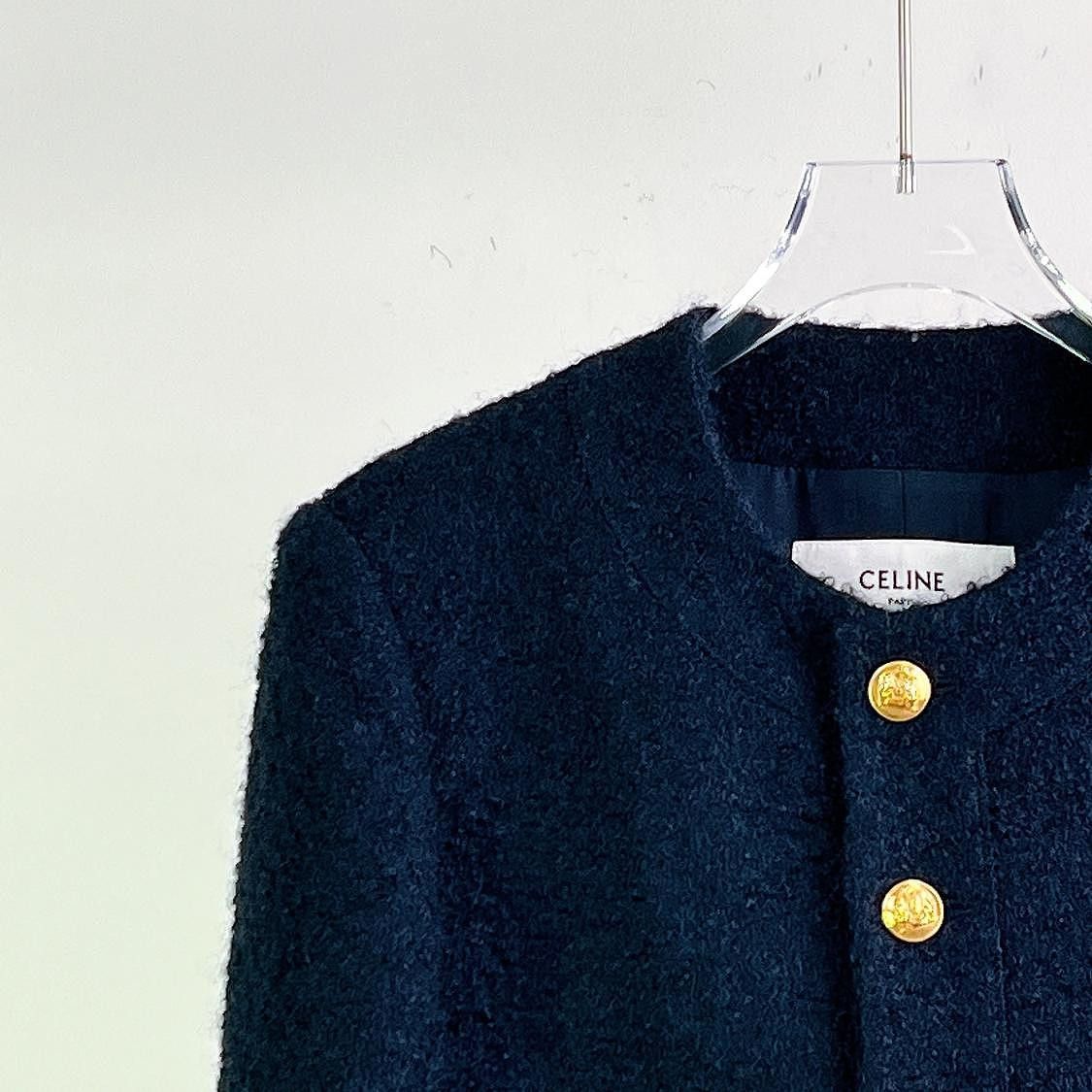 Celine CELINE Mohair Wool Tweed Jacket Size 34 Size XS / US 0-2 / IT 36-38 - 5 Thumbnail