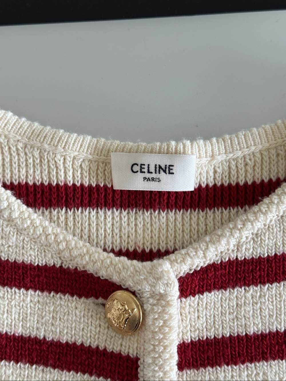 Celine Celine Striped Knit Cardigan Size M Size M / US 6-8 / IT 42-44 - 3 Thumbnail
