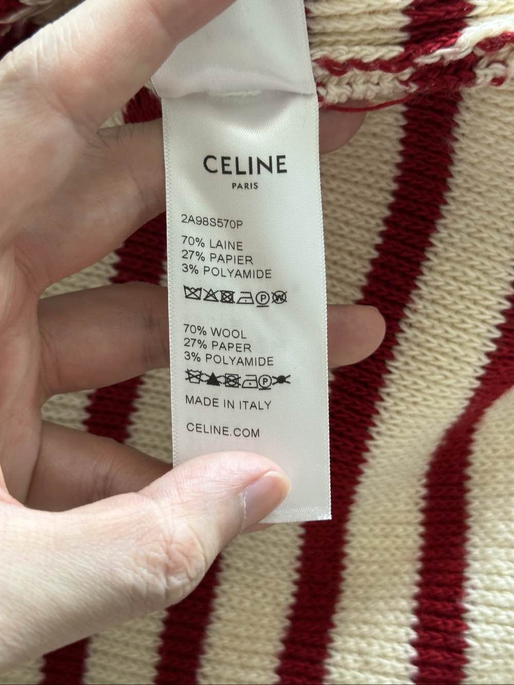 Celine Celine Striped Knit Cardigan Size M Size M / US 6-8 / IT 42-44 - 4 Thumbnail