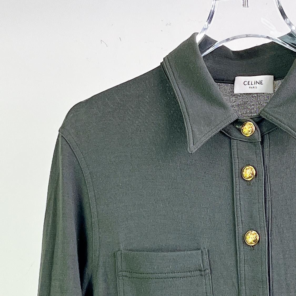 Celine Celine Logo Embroidery Wool Cashmere Dress Size S Size S / US 4 / IT 40 - 5 Thumbnail