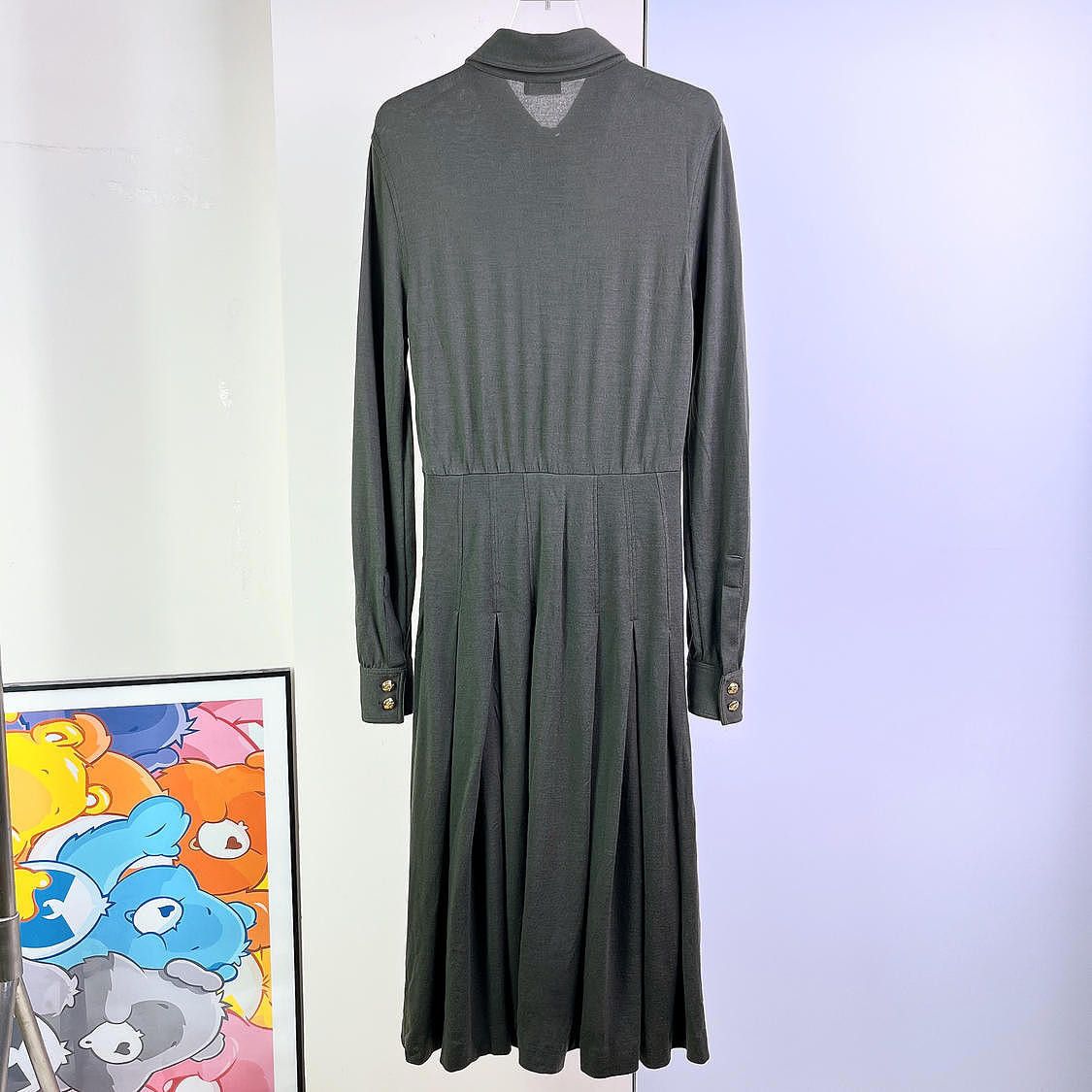 Celine Celine Logo Embroidery Wool Cashmere Dress Size S Size S / US 4 / IT 40 - 2 Thumbnail