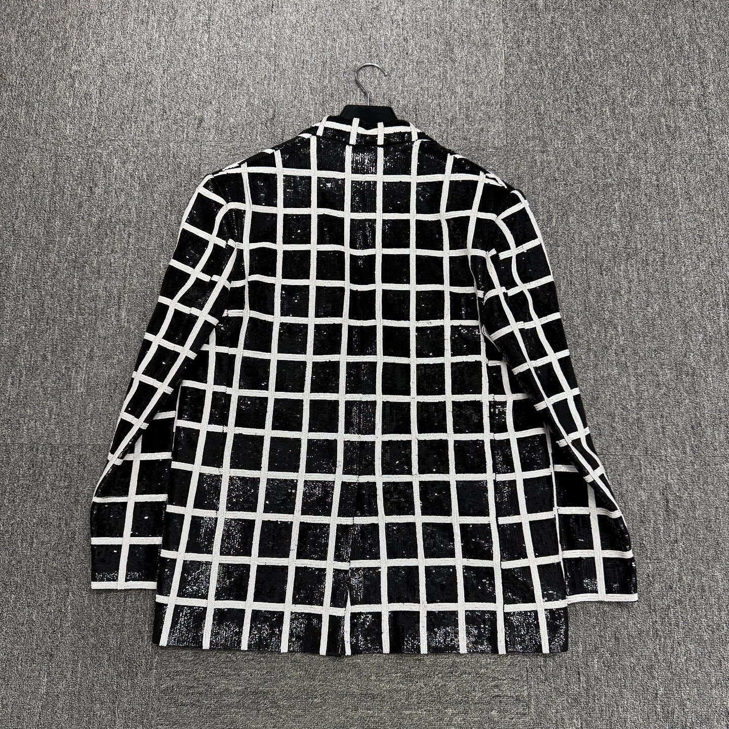 Celine Celine Sequin Grid Blazer Size 40R Size 40R - 2 Thumbnail