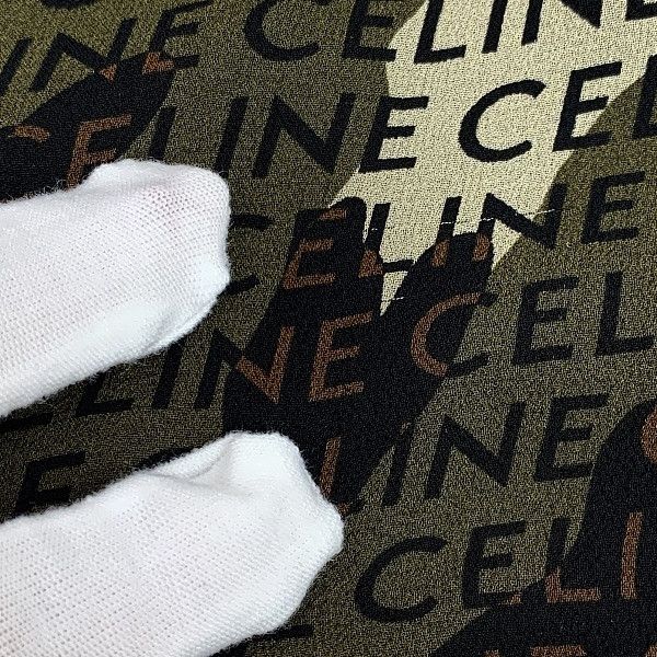 Celine CELINE Camouflage Logo Silk Midi Dress Size 38 Size S / US 4 / IT 40 - 8 Thumbnail
