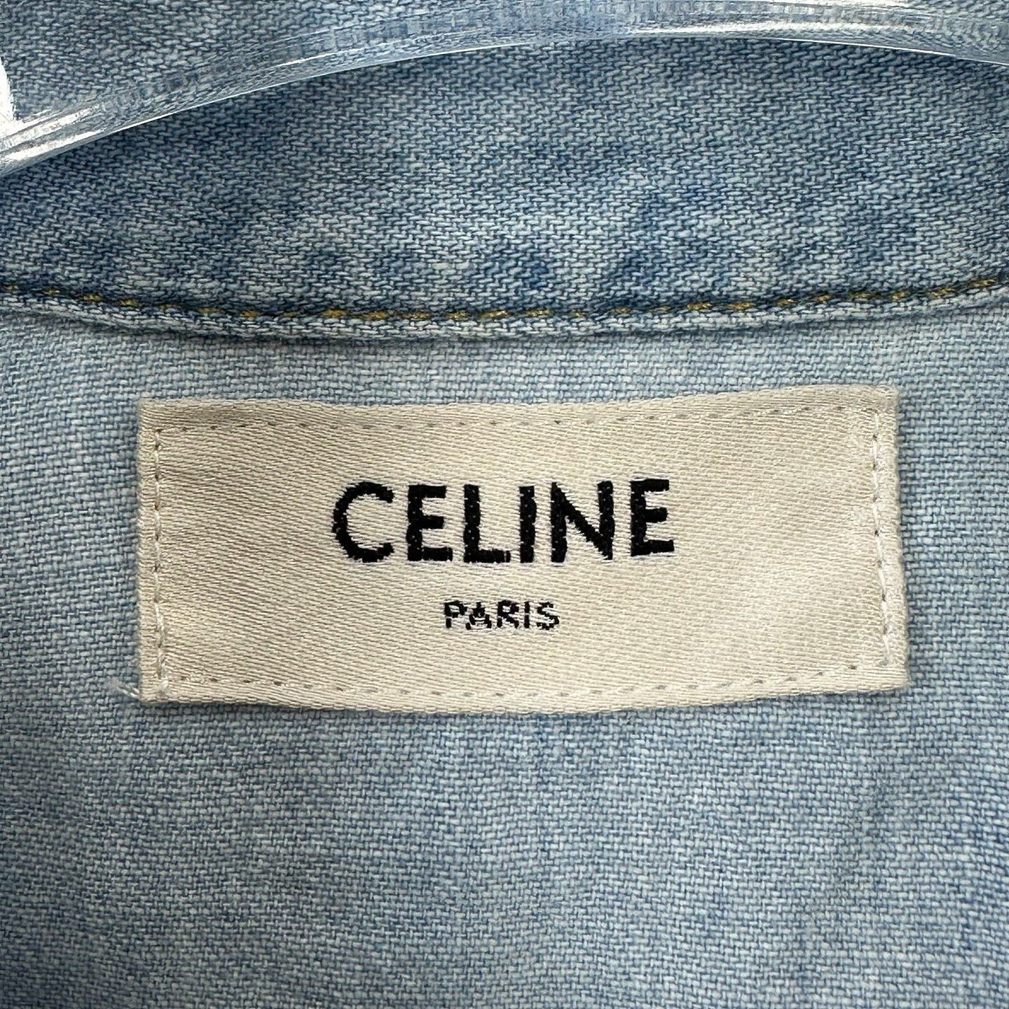 Celine CELINE Logo Embroidery Denim Button Up Size M Size M / US 6-8 / IT 42-44 - 3 Thumbnail