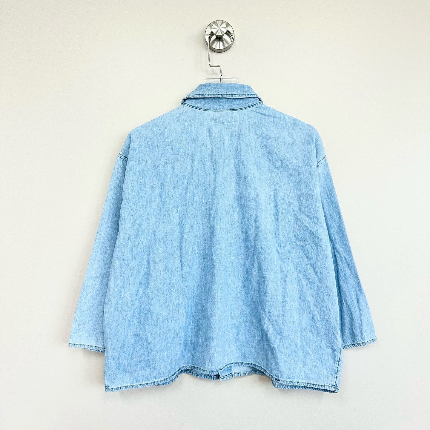Celine CELINE Logo Embroidery Denim Button Up Size M Size M / US 6-8 / IT 42-44 - 2 Thumbnail