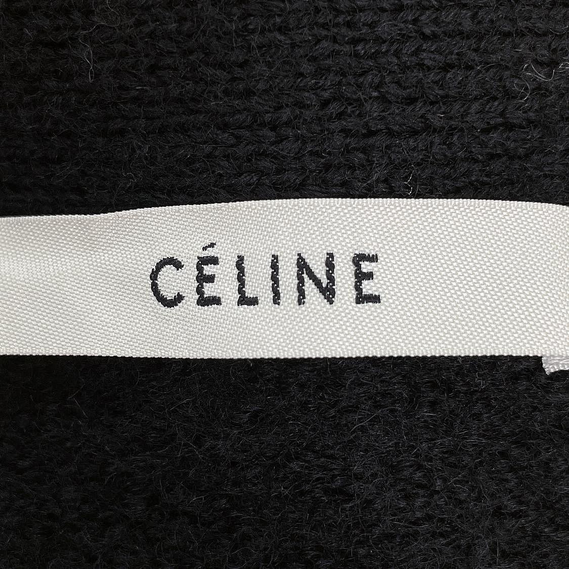 Celine Celine Black Wool V-Neck Cardigan Size S Size S / US 4 / IT 40 - 3 Thumbnail