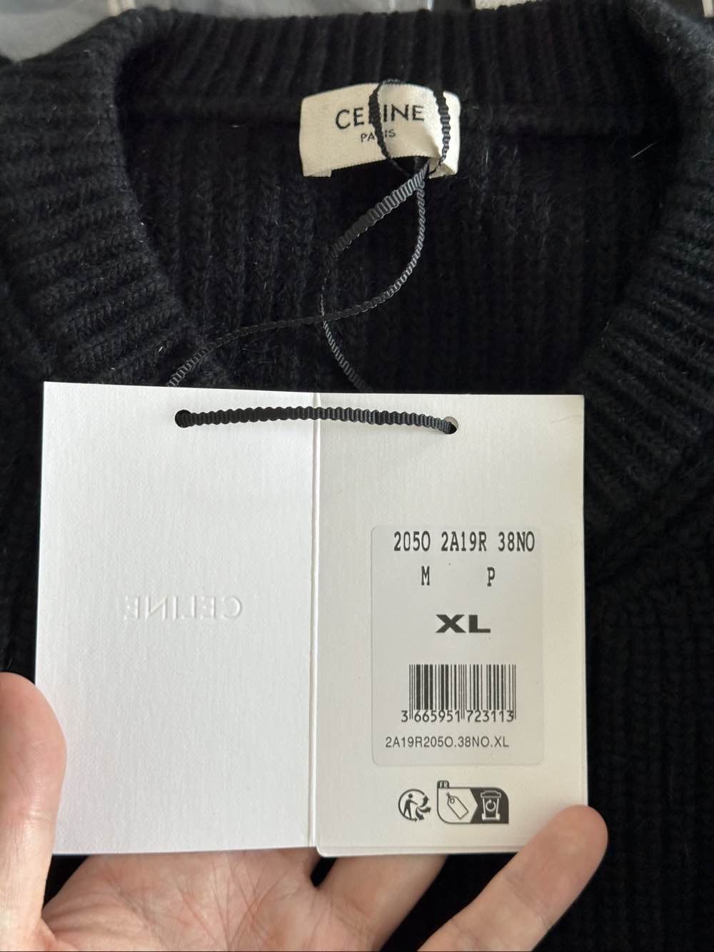 Celine Celine Logo Embroidered Sweater Size XL Size US XL / EU 56 / 4 - 3 Thumbnail