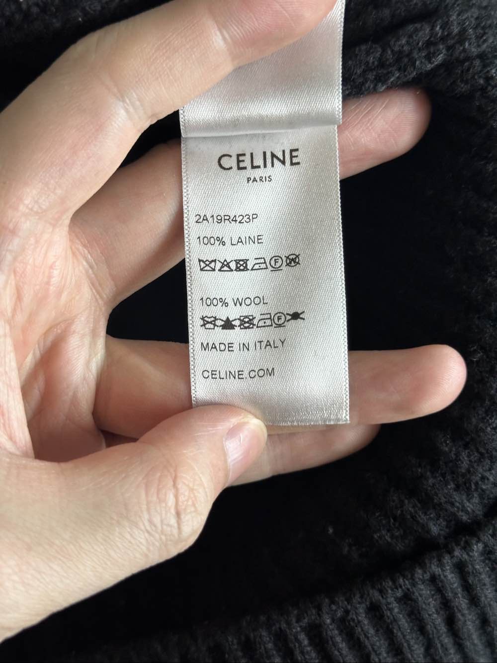 Celine CELINE Logo Wool Sweater Black Size M Size M / US 6-8 / IT 42-44 - 5 Thumbnail