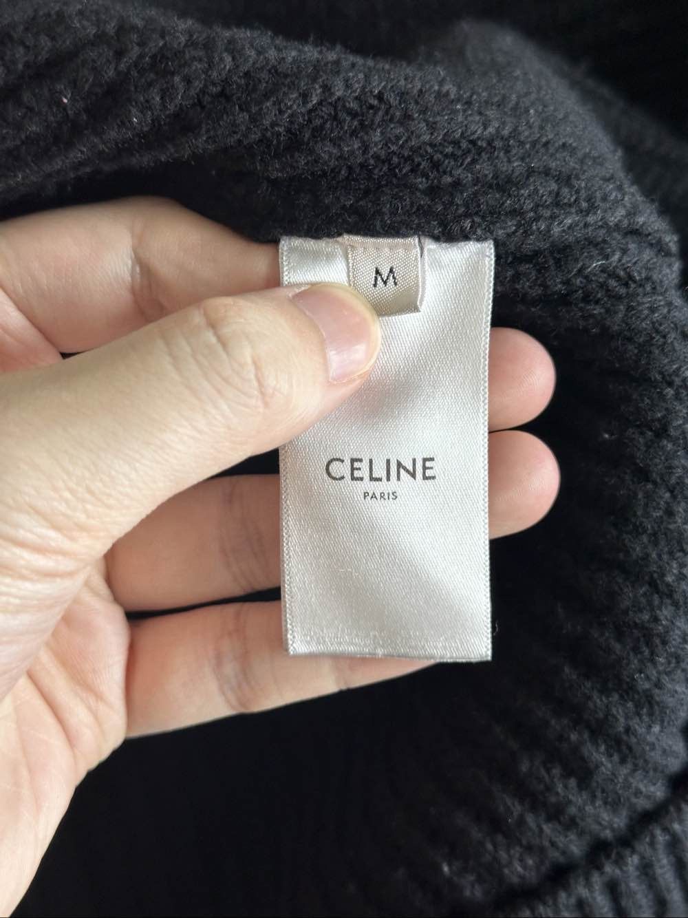 Celine CELINE Logo Wool Sweater Black Size M Size M / US 6-8 / IT 42-44 - 4 Thumbnail
