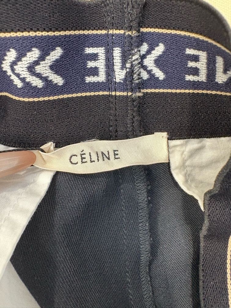 Celine Celine Logo Waistband Virgin Wool Pants Size 34 Size 24" / US 00 / IT 34 - 3 Thumbnail