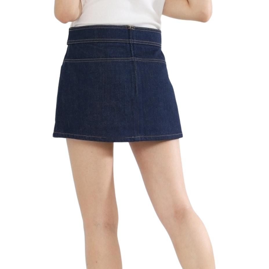 Celine Celine Gold Button Denim Mini Skirt Size 25 Size 25" / US 0 / IT 36 - 7 Thumbnail