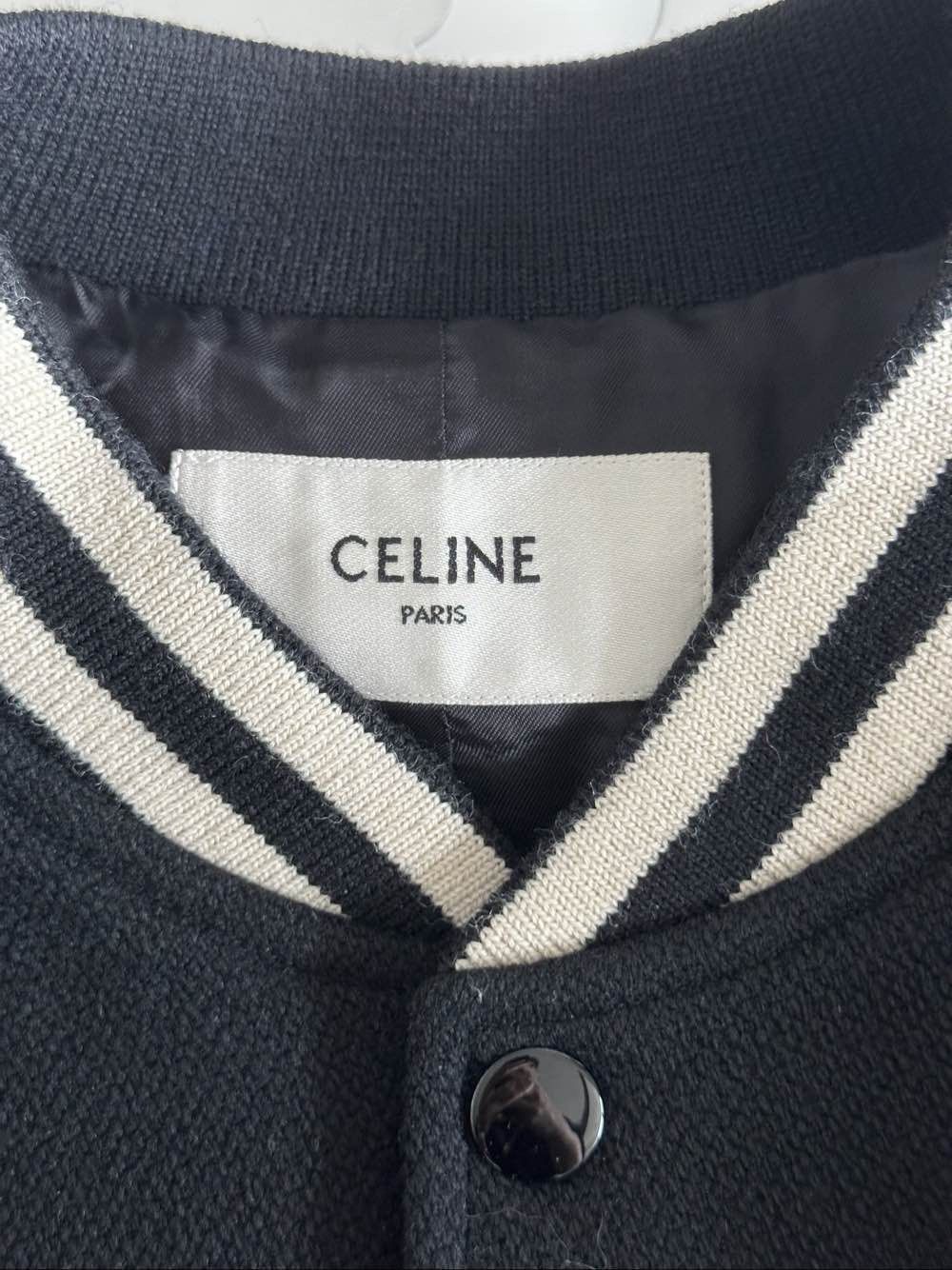 Celine Celine Letter Logo Varsity Bomber Jacket Size 52 Size US L / EU 52-54 / 3 - 3 Thumbnail