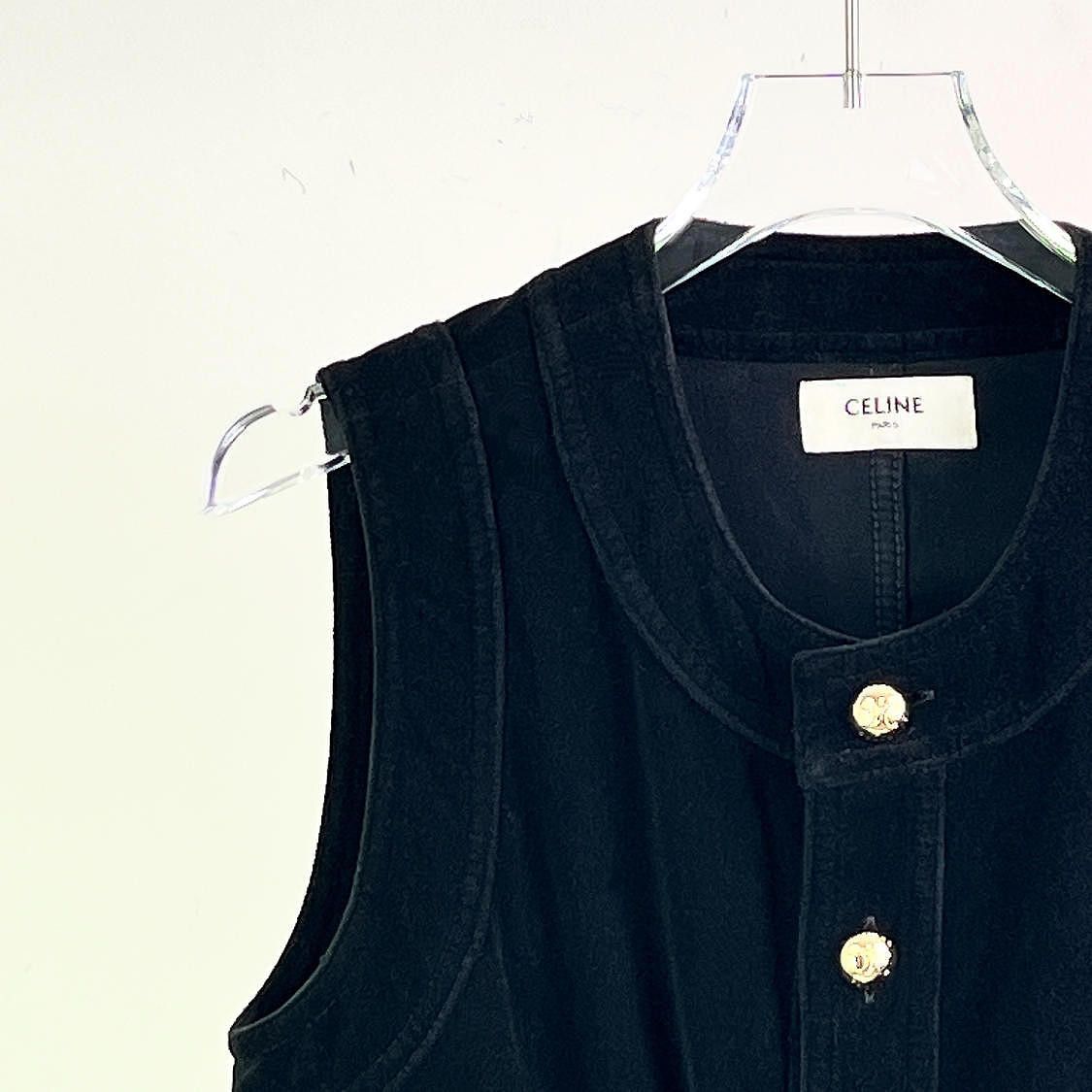 Celine Celine Gold Button Sleeveless Dress Size S Size S / US 4 / IT 40 - 5 Thumbnail
