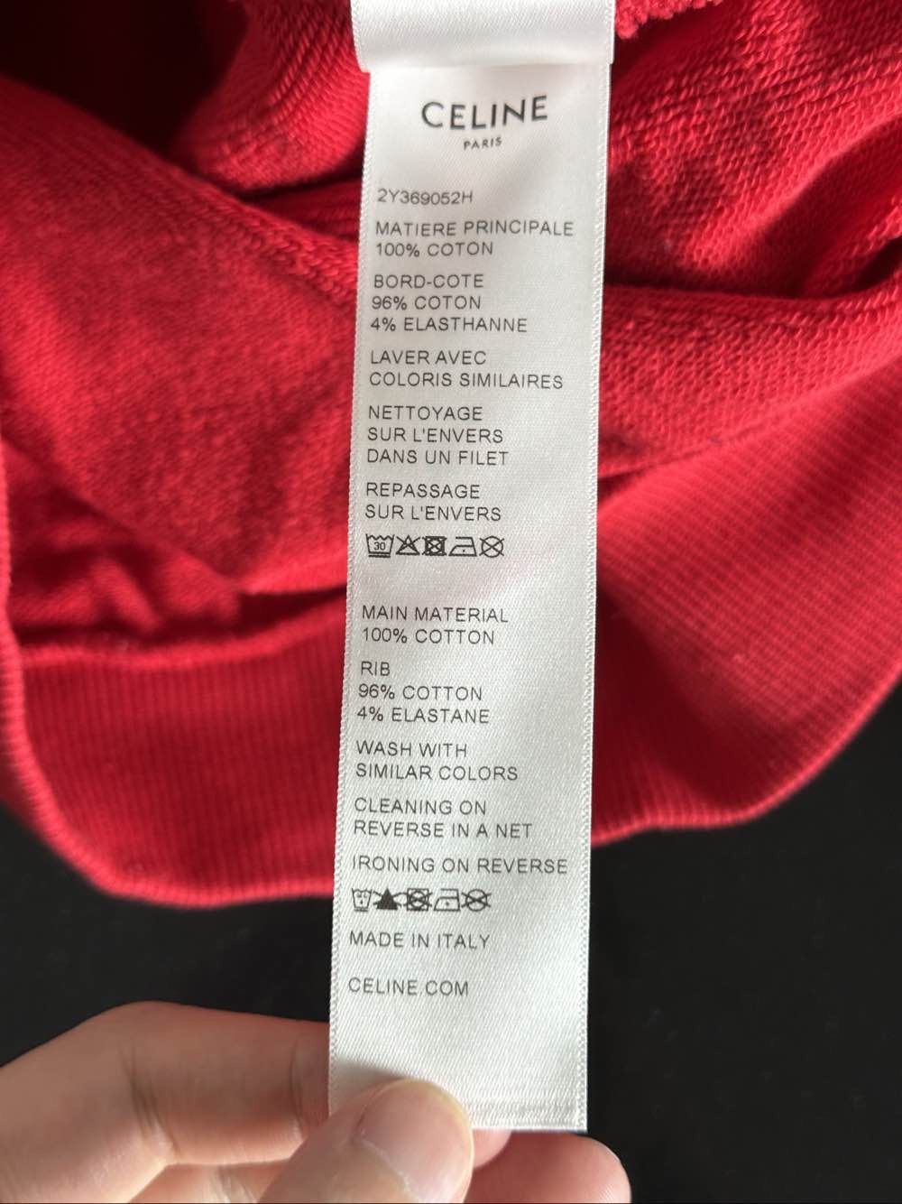 Celine Celine Logo Hoodie Red Size S Size US S / EU 44-46 / 1 - 5 Thumbnail
