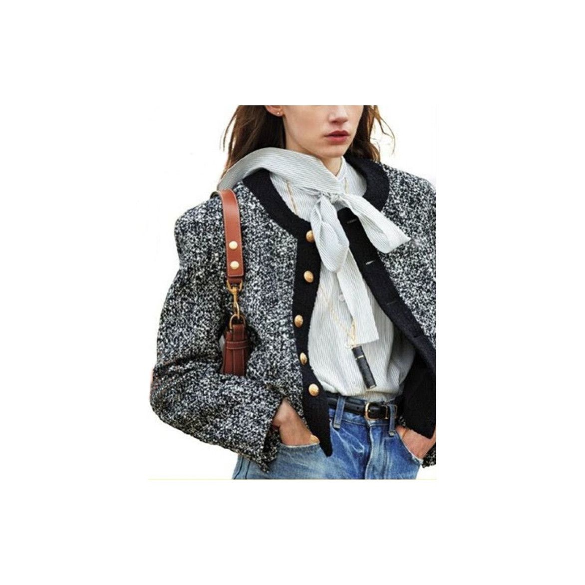 Celine Celine Tweed Button Up Jacket Size 34 Size XS / US 0-2 / IT 36-38 - 7 Thumbnail
