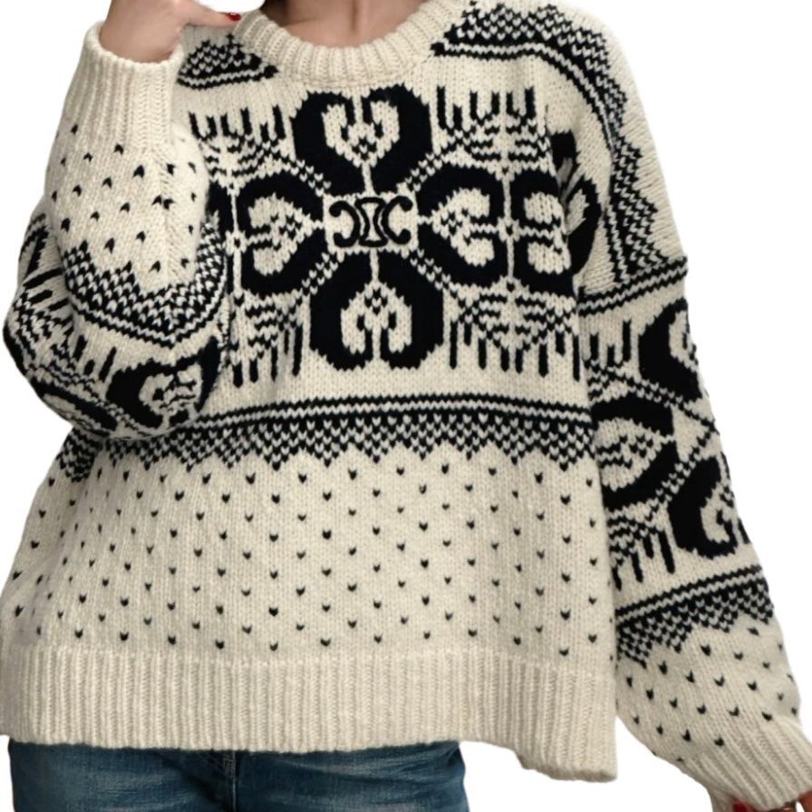 Celine Celine Jacquard Knit Sweater Size S Size S / US 4 / IT 40 - 7 Thumbnail