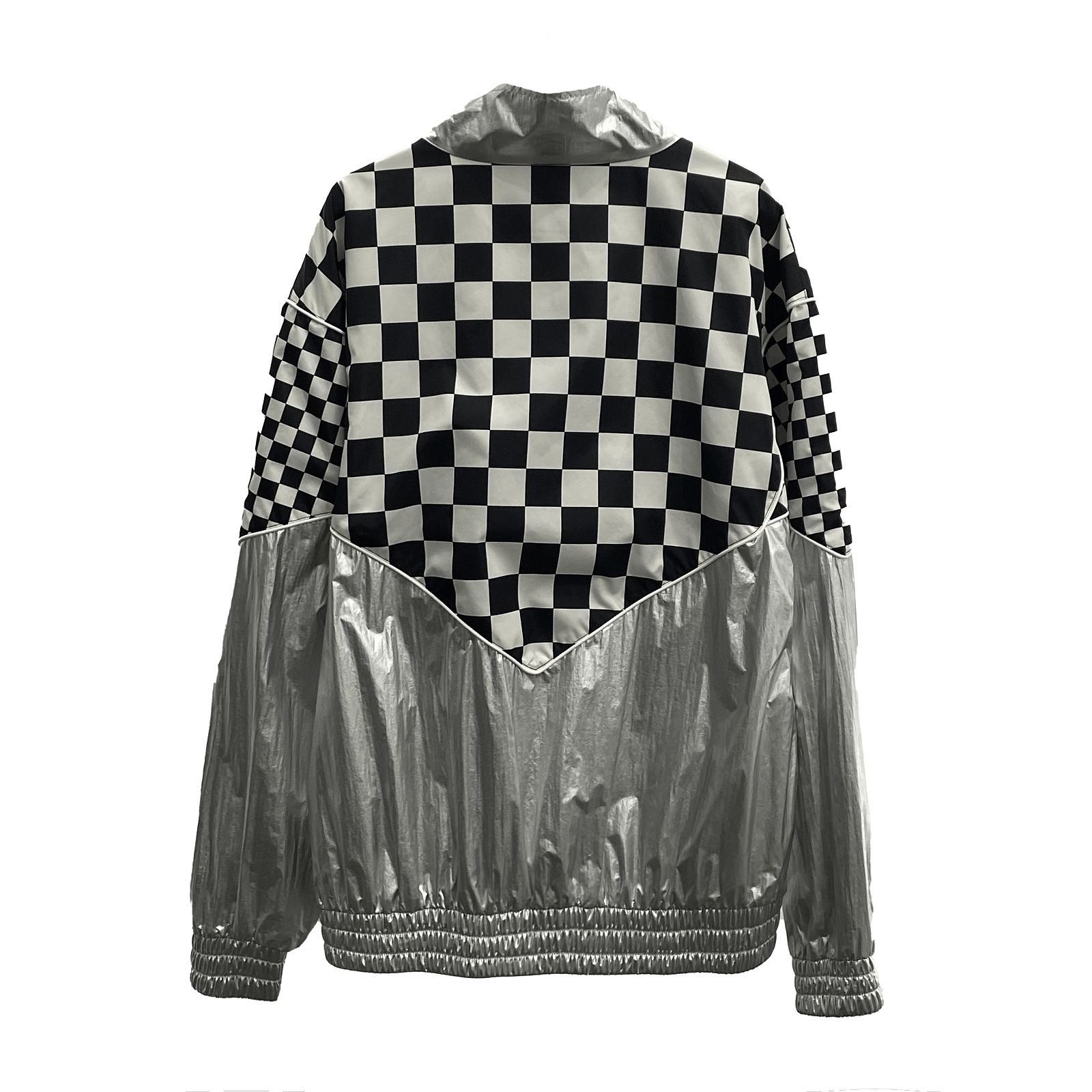 Celine Celine Checkerboard Silver Hooded Jacket Size L Size US L / EU 52-54 / 3 - 2 Thumbnail