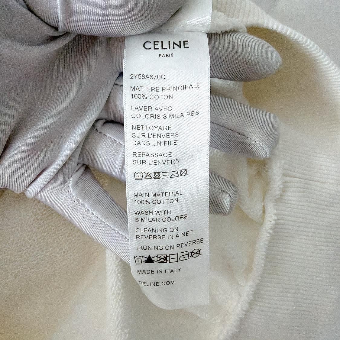 Celine Celine Triomphe Logo Sweatshirt XS Size XS / US 0-2 / IT 36-38 - 4 Thumbnail