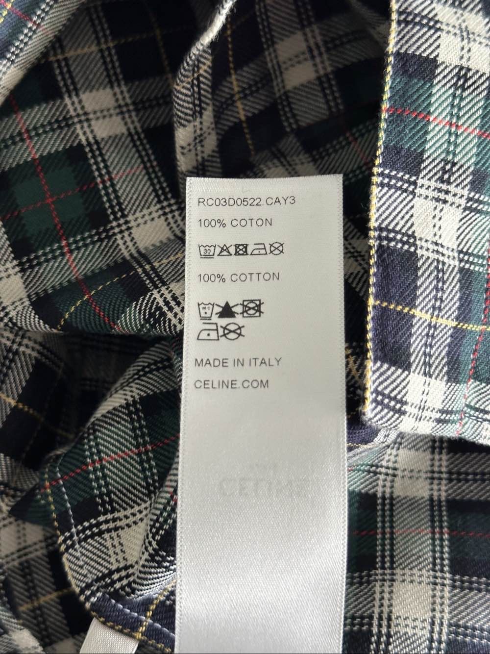Celine Celine Plaid Cotton Button Up Shirt Size 38 Size S / US 4 / IT 40 - 5 Thumbnail