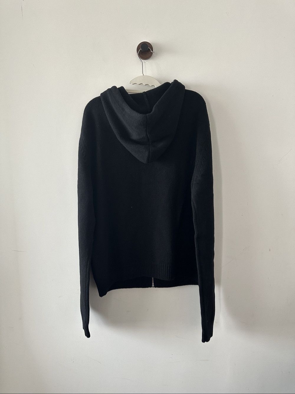 Celine CELINE Triomphe Logo Knit Zip-Up Hoodie Size XL Size US XL / EU 56 / 4 - 2 Thumbnail