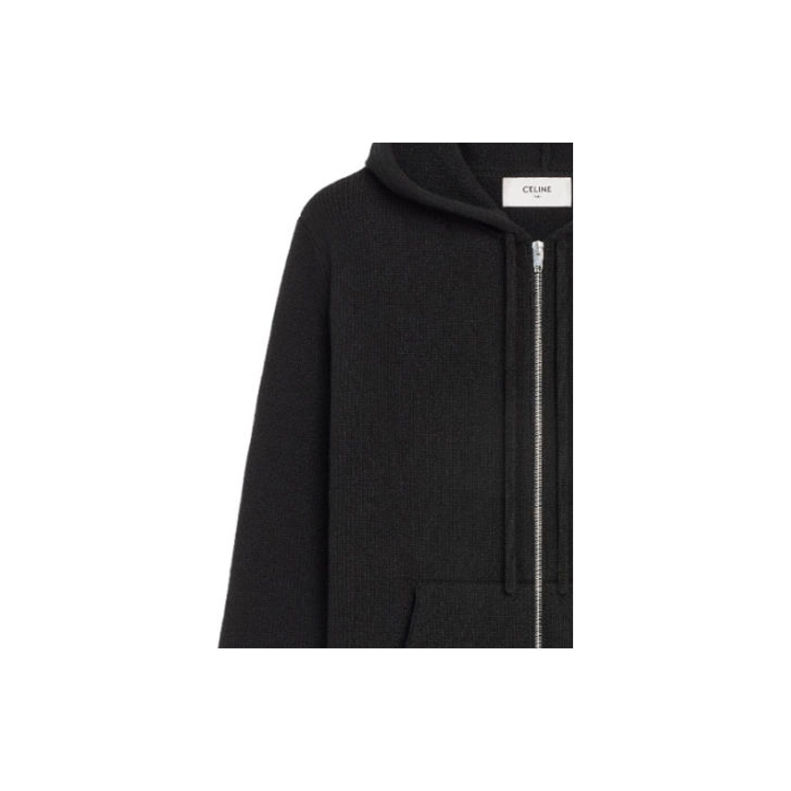 Celine CELINE Triomphe Logo Knit Zip-Up Hoodie Size XL Size US XL / EU 56 / 4 - 6 Thumbnail