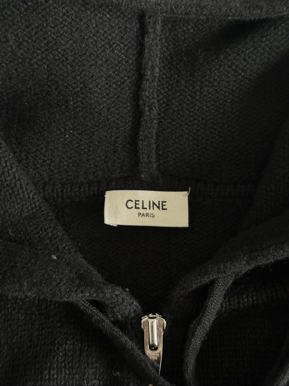 Celine CELINE Triomphe Logo Knit Zip-Up Hoodie Size XL Size US XL / EU 56 / 4 - 3 Thumbnail