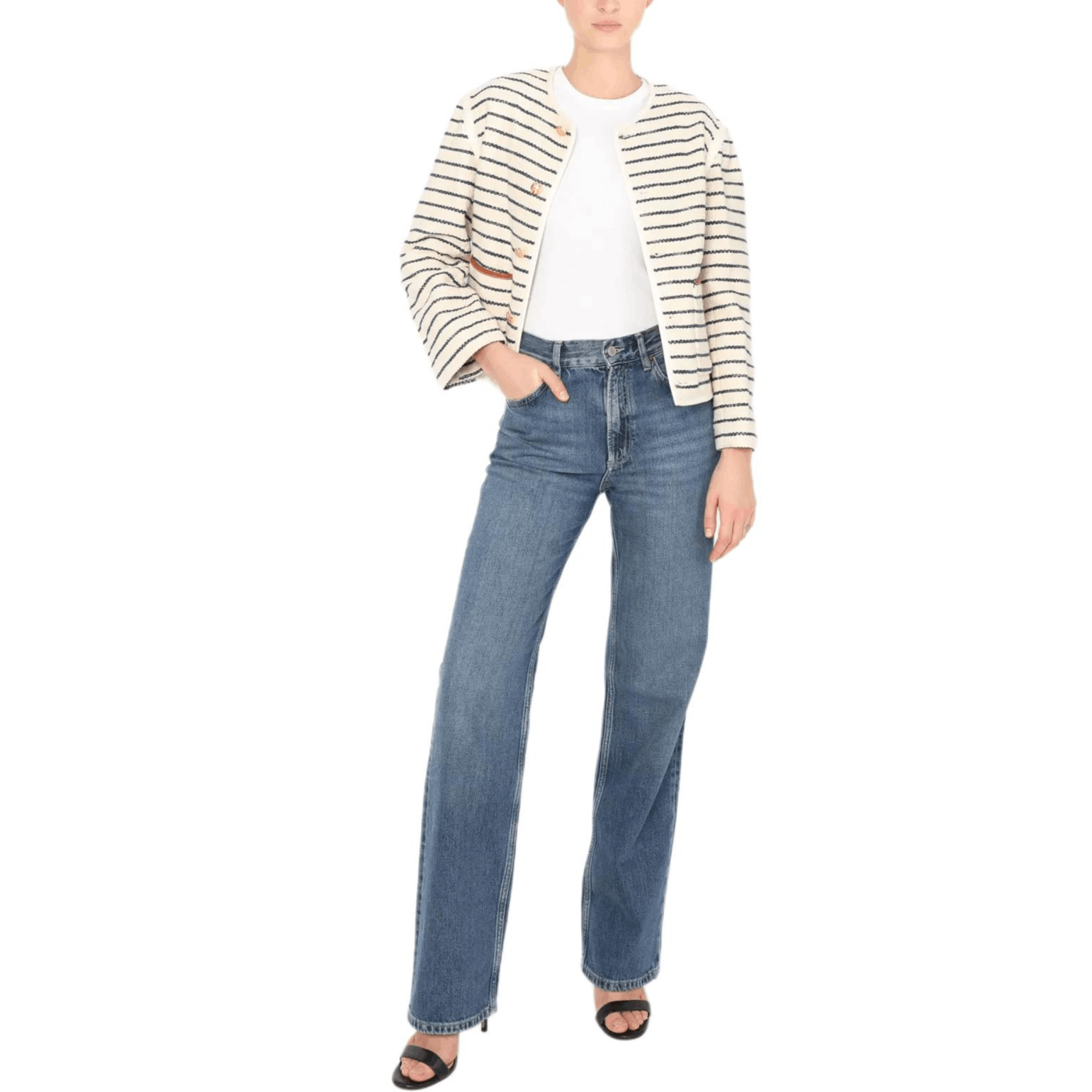 Celine Celine Striped Button Front Jacket Size 40 Size M / US 6-8 / IT 42-44 - 7 Thumbnail