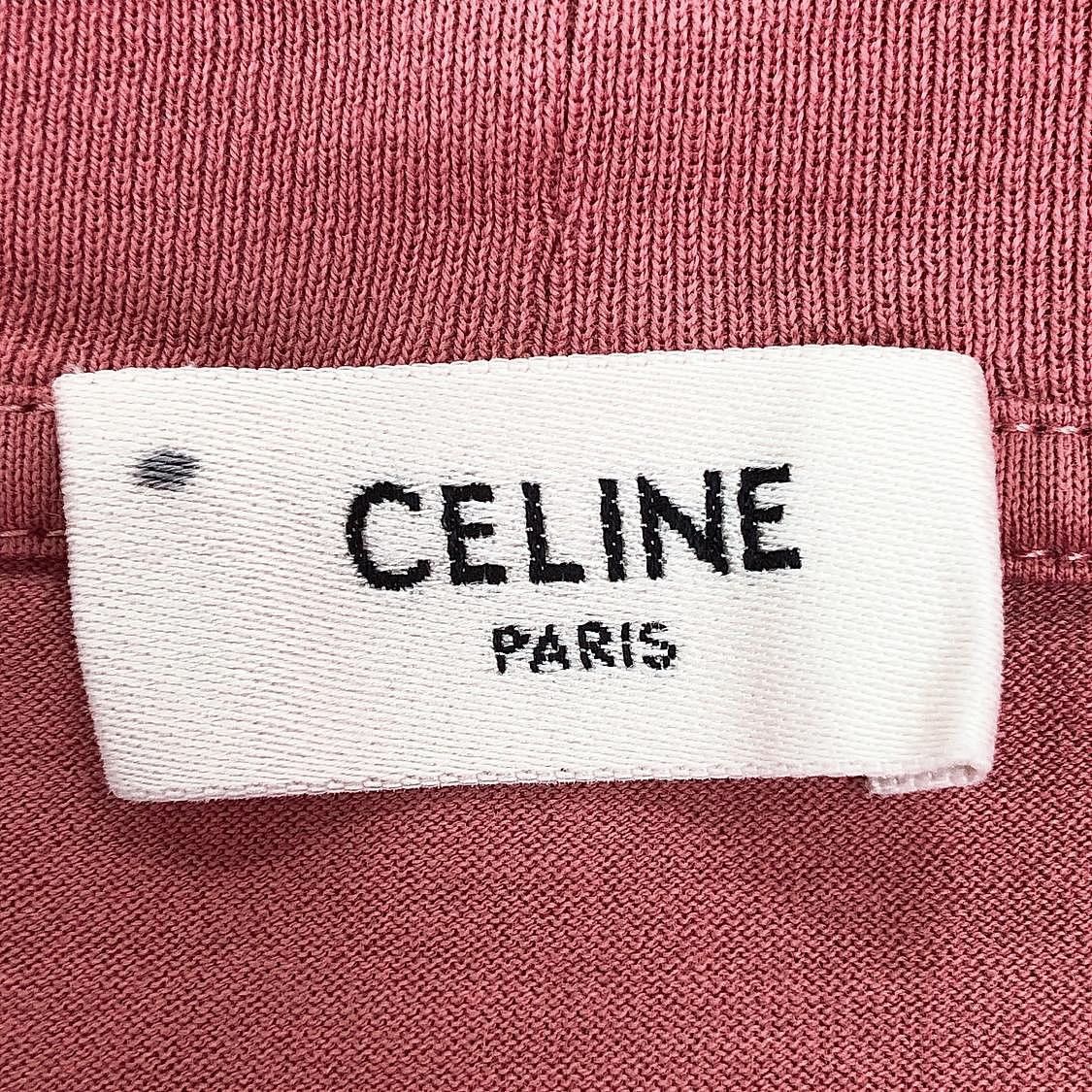 Celine Celine Pink Logo T-Shirt L Size L / US 10 / IT 46 - 3 Thumbnail