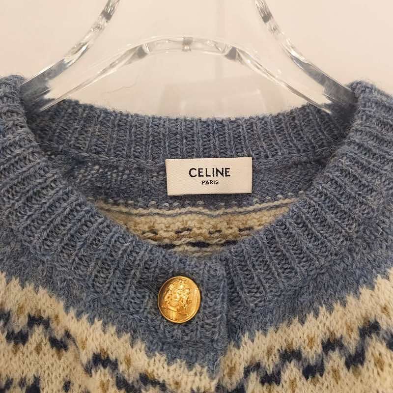 Celine Celine Fair Isle Wool Cardigan Size M Size M / US 6-8 / IT 42-44 - 3 Thumbnail