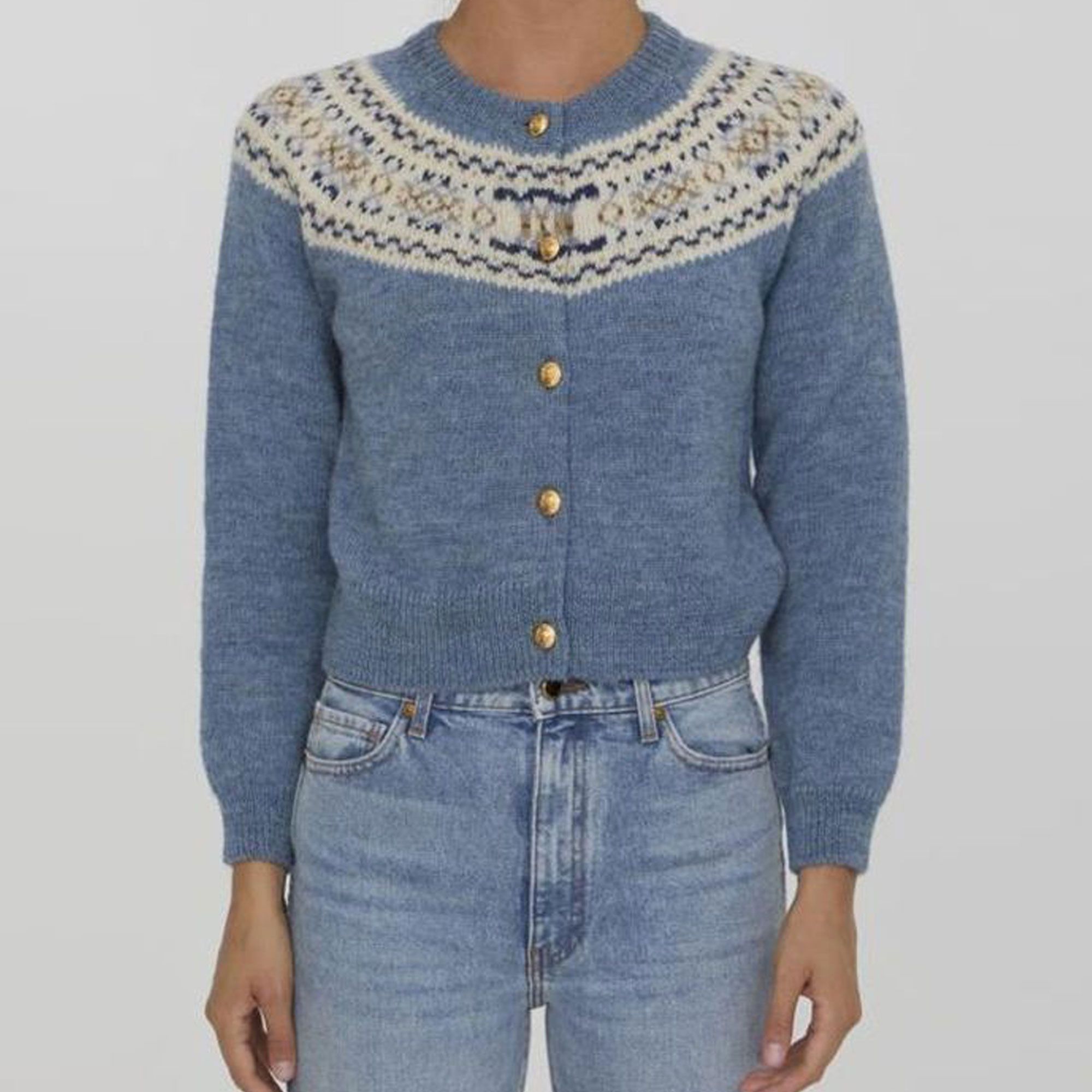 Celine Celine Fair Isle Wool Cardigan Size M Size M / US 6-8 / IT 42-44 - 8 Thumbnail