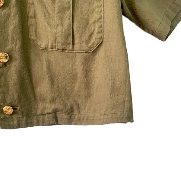 Celine Celine Military Short Sleeve Button Up Shirt Size 36 Size XS / US 0-2 / IT 36-38 - 6 Thumbnail