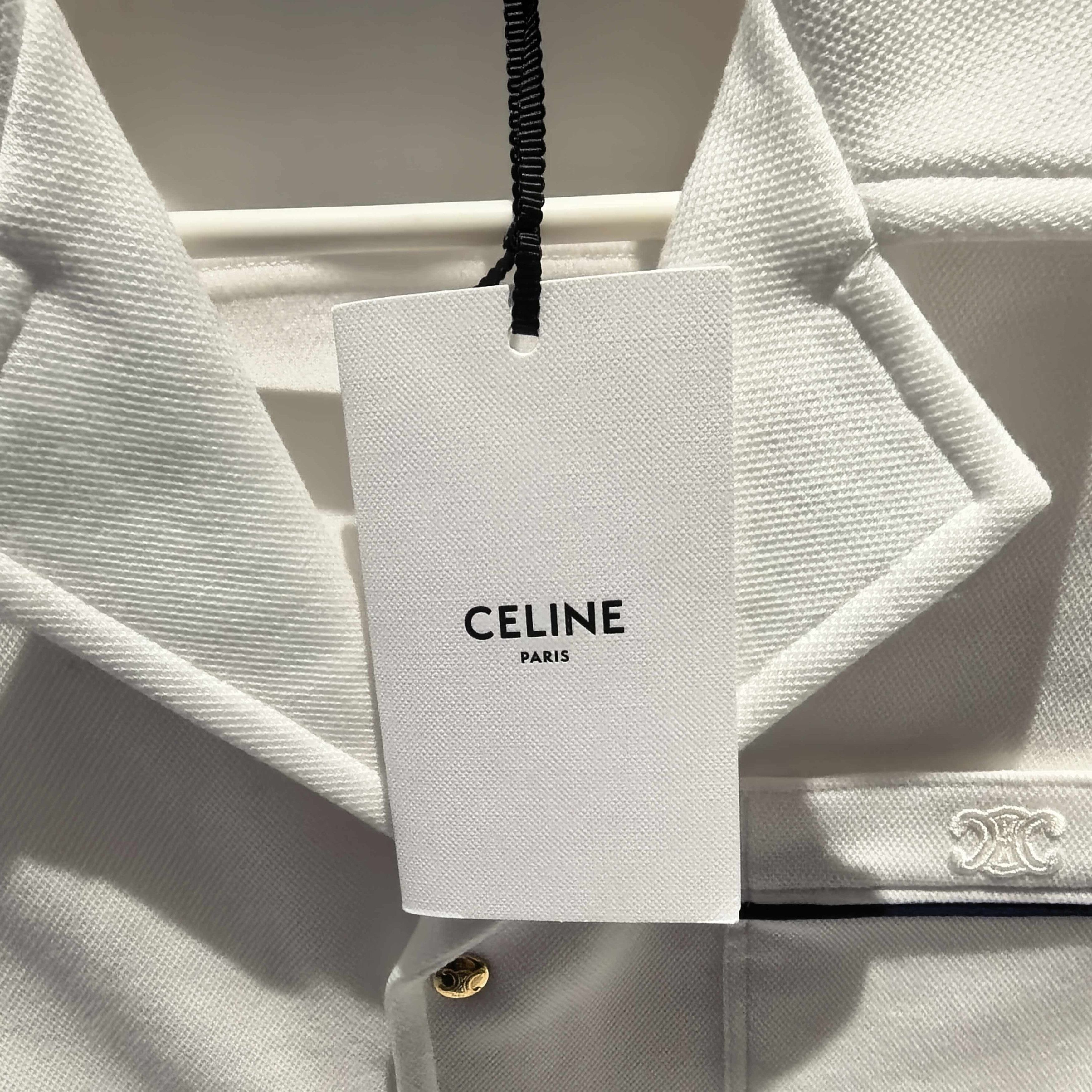 Celine CELINE Triomphe Logo Button Up Shirt Size M Size M / US 6-8 / IT 42-44 - 5 Thumbnail