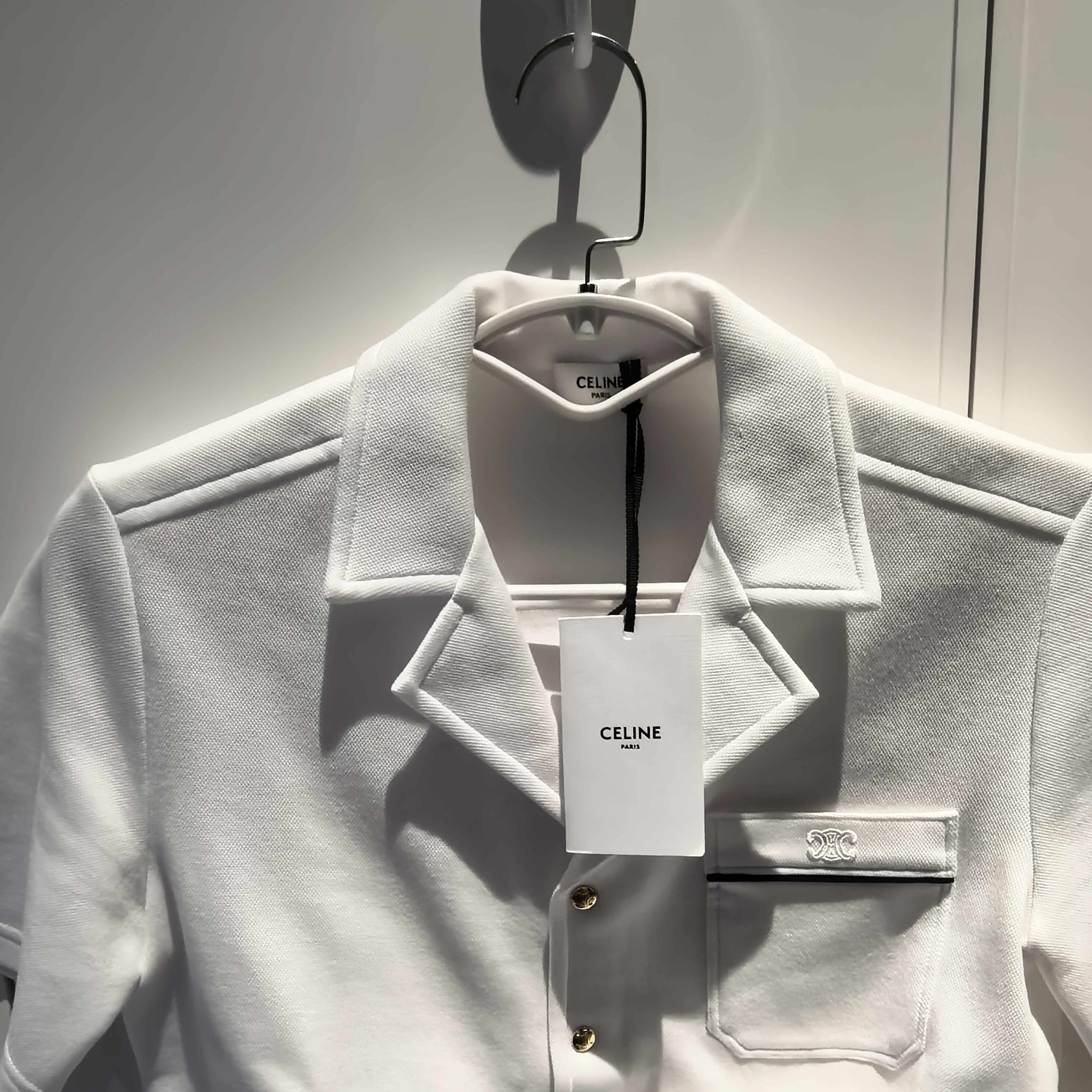 Celine CELINE Triomphe Logo Button Up Shirt Size M Size M / US 6-8 / IT 42-44 - 7 Thumbnail
