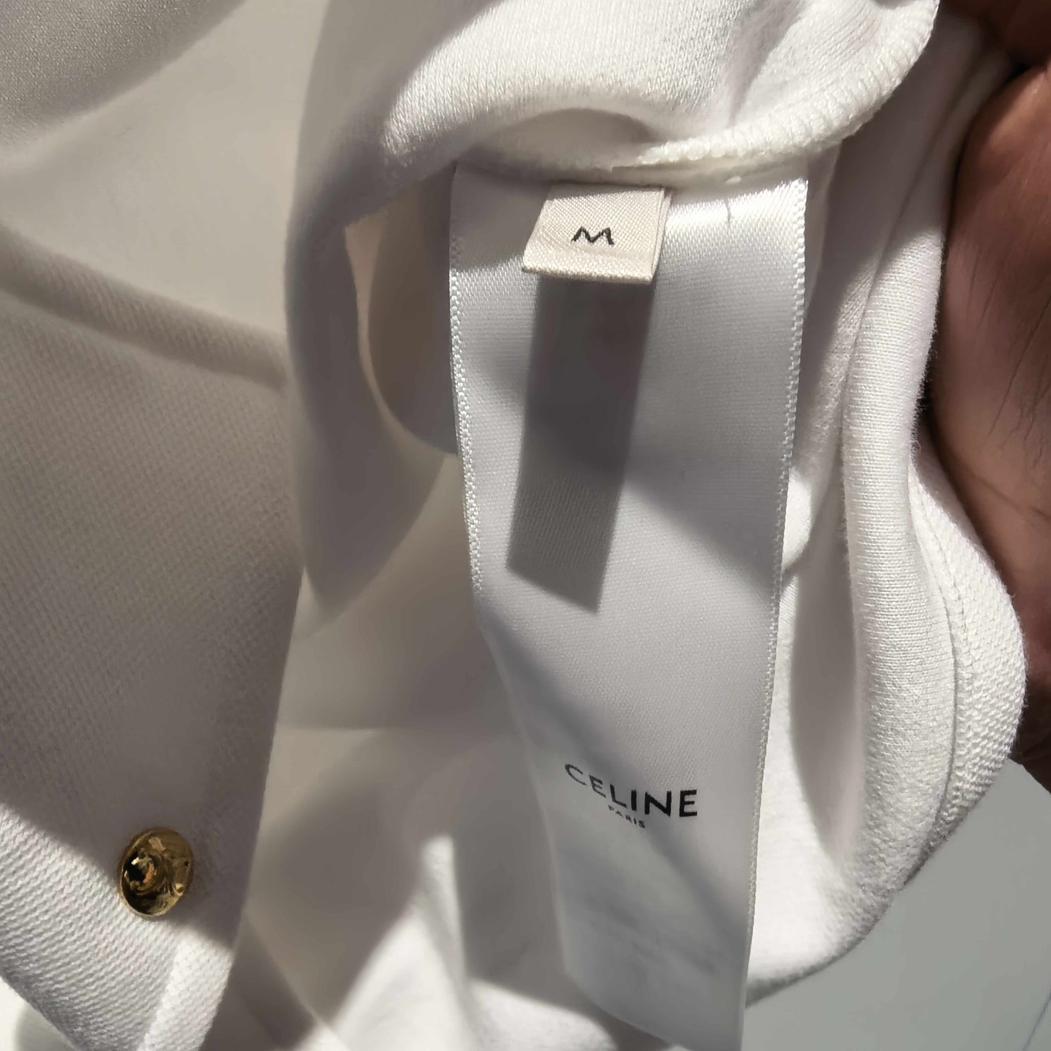 Celine CELINE Triomphe Logo Button Up Shirt Size M Size M / US 6-8 / IT 42-44 - 4 Thumbnail