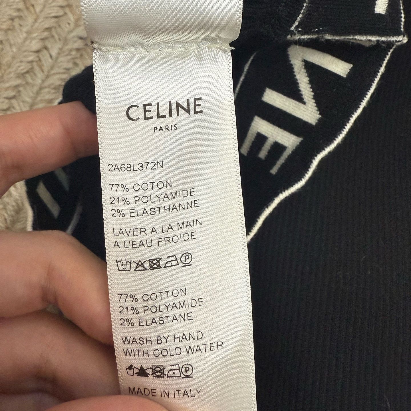 Celine CELINE Logo Hem Ribbed Crop Top Size M Size M / US 6-8 / IT 42-44 - 5 Thumbnail