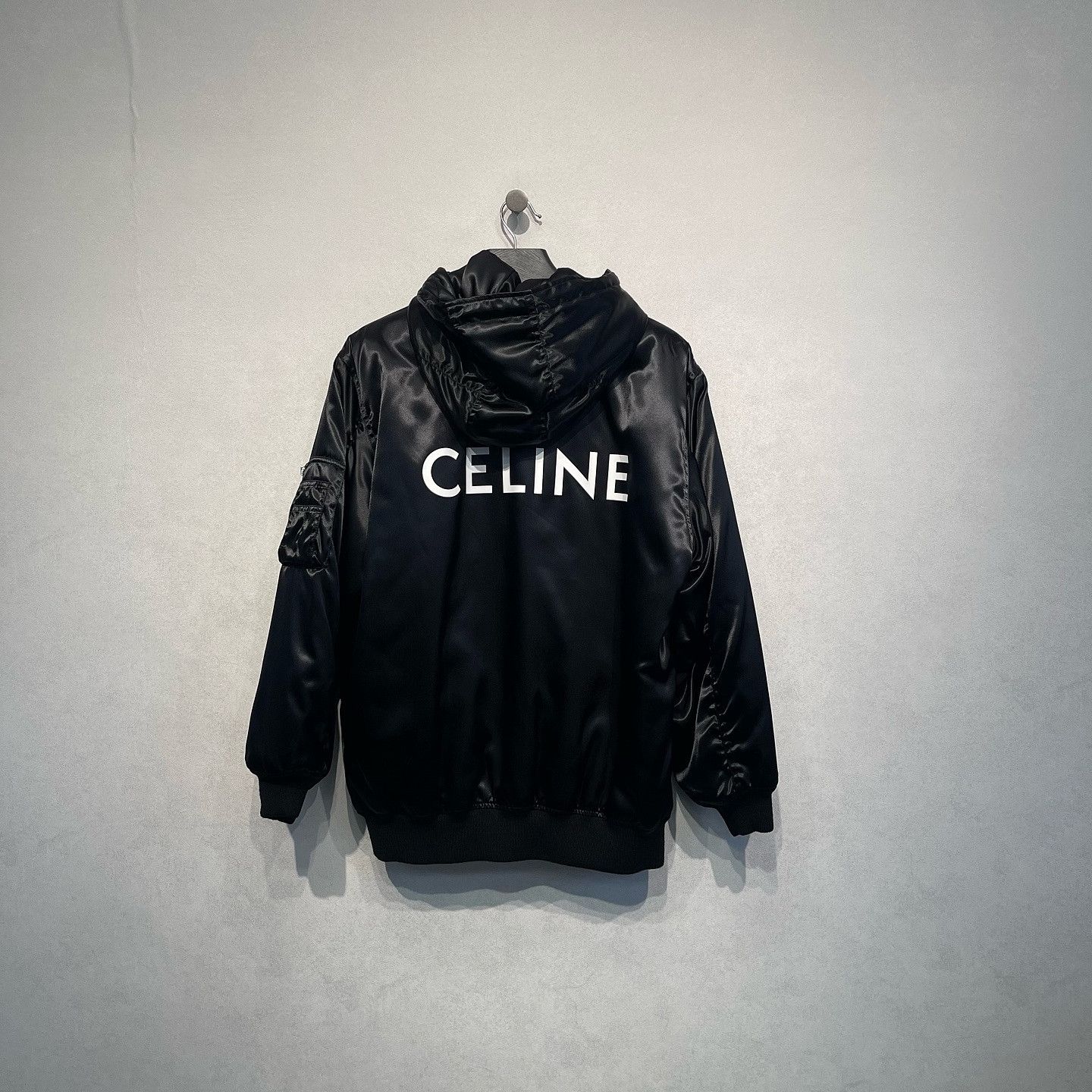 Celine CELINE Logo Hooded Bomber Jacket Size M Size US M / EU 48-50 / 2 - 2 Thumbnail