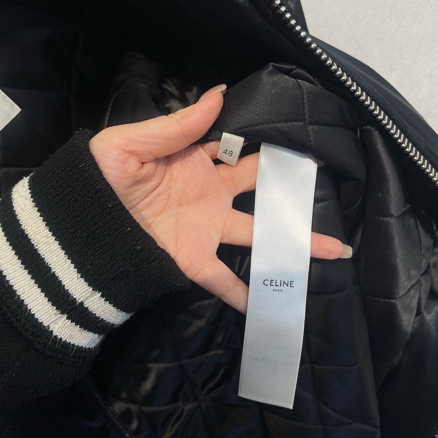 Celine CELINE Logo Hooded Bomber Jacket Size M Size US M / EU 48-50 / 2 - 4 Thumbnail