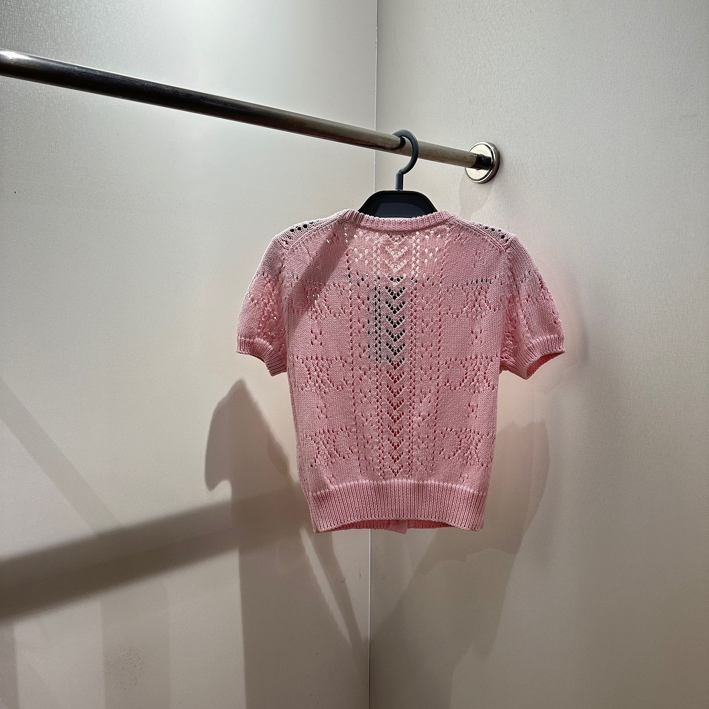 Celine Celine Triomphe Button Knit Short Sleeve Sweater Size XS Size XS / US 0-2 / IT 36-38 - 2 Thumbnail