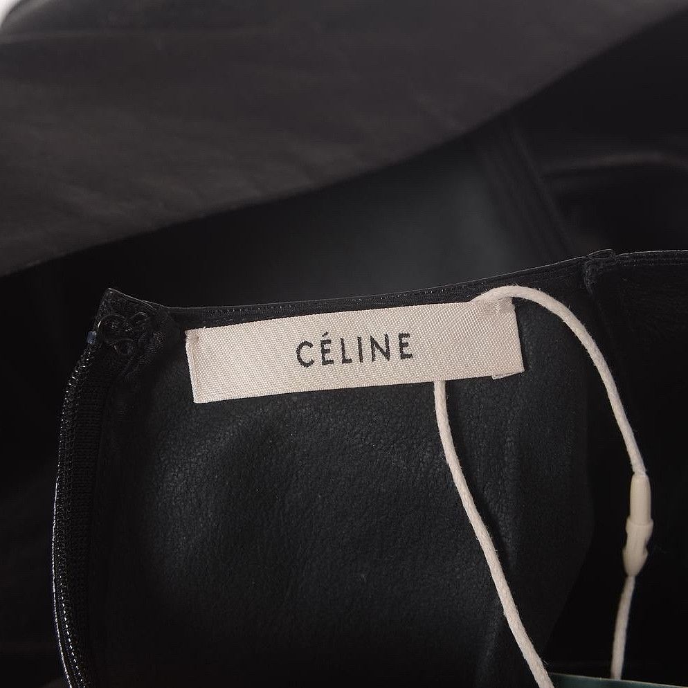 Celine Celine Lambskin V-Neck Midi Dress Size 38 Size S / US 4 / IT 40 - 14 Thumbnail